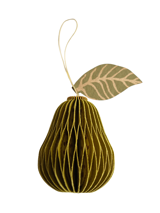 Pear Honeycomb Ornament