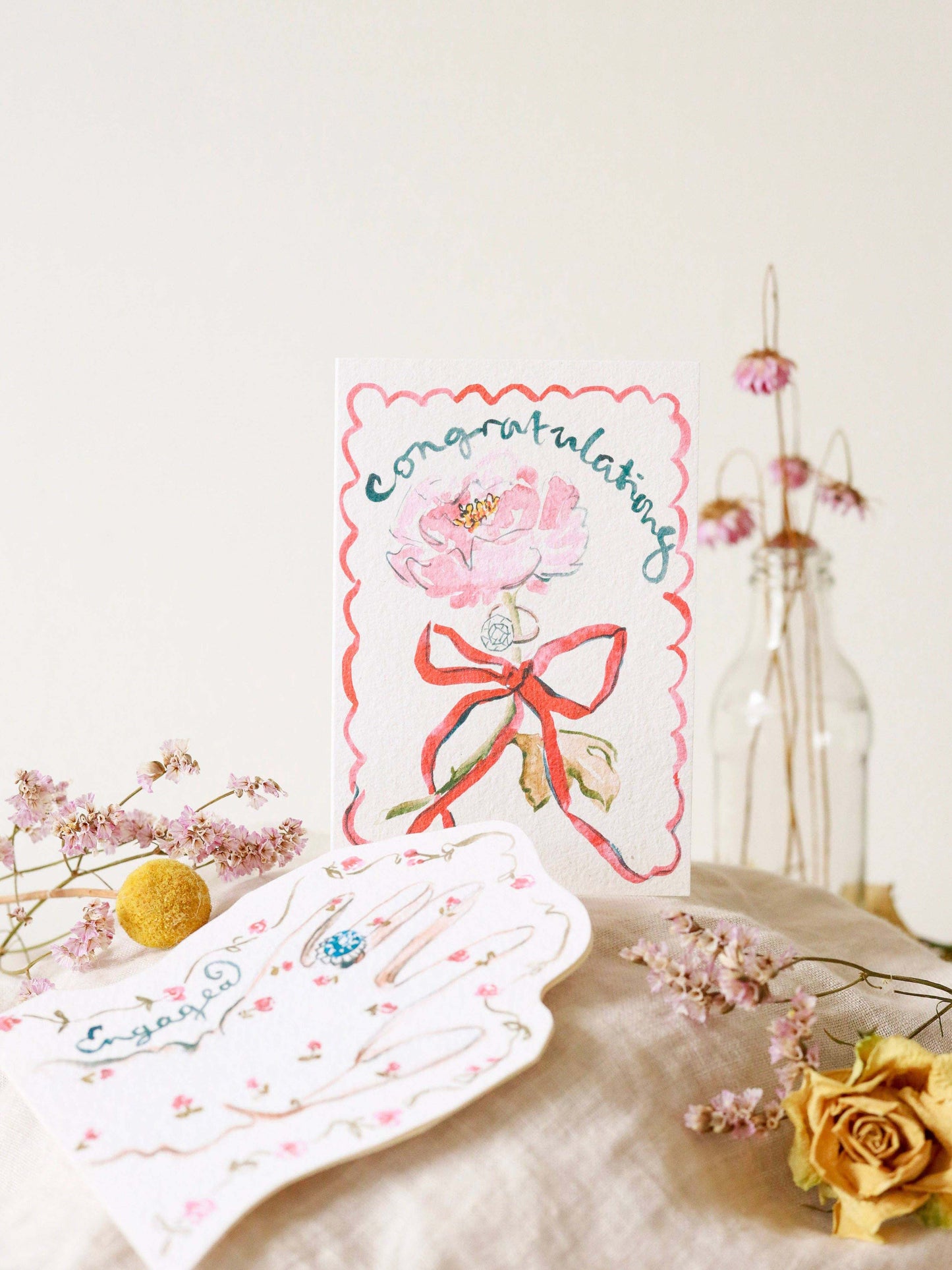 Peony Congratulations Card