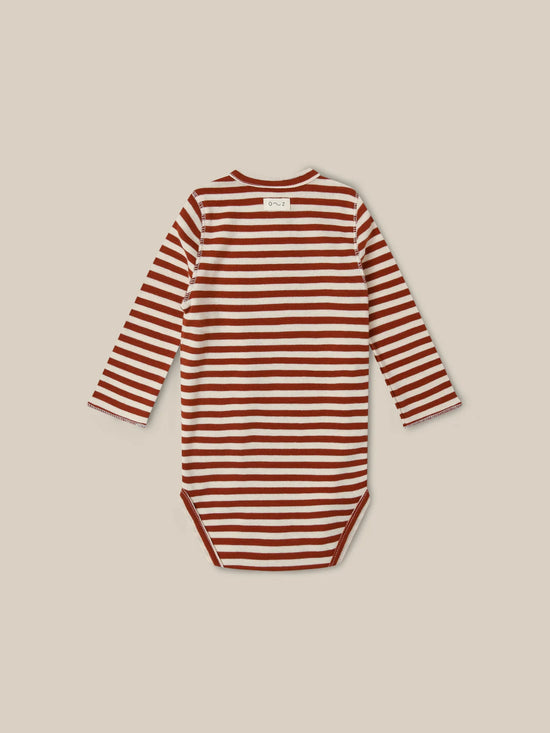 Paprika Stripes Wrap Bodysuit