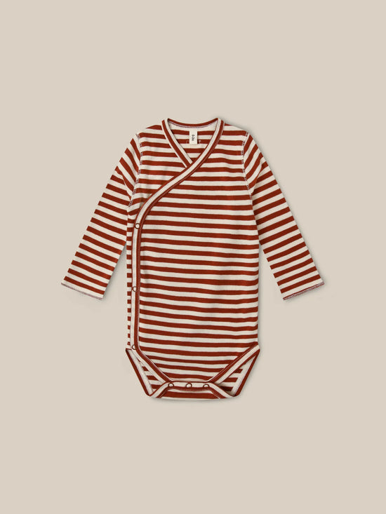 Paprika Stripes Wrap Bodysuit