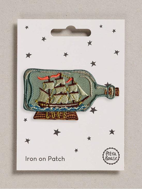 Ship In A Bottle Iron on Patch