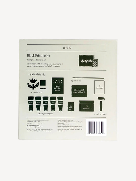Block Printing Kit - Tulip Print Stationery Set
