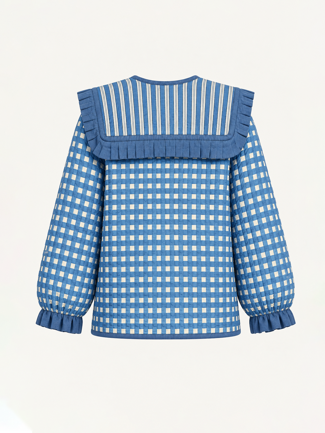 Blue Reversible Sailor Collar Jacket