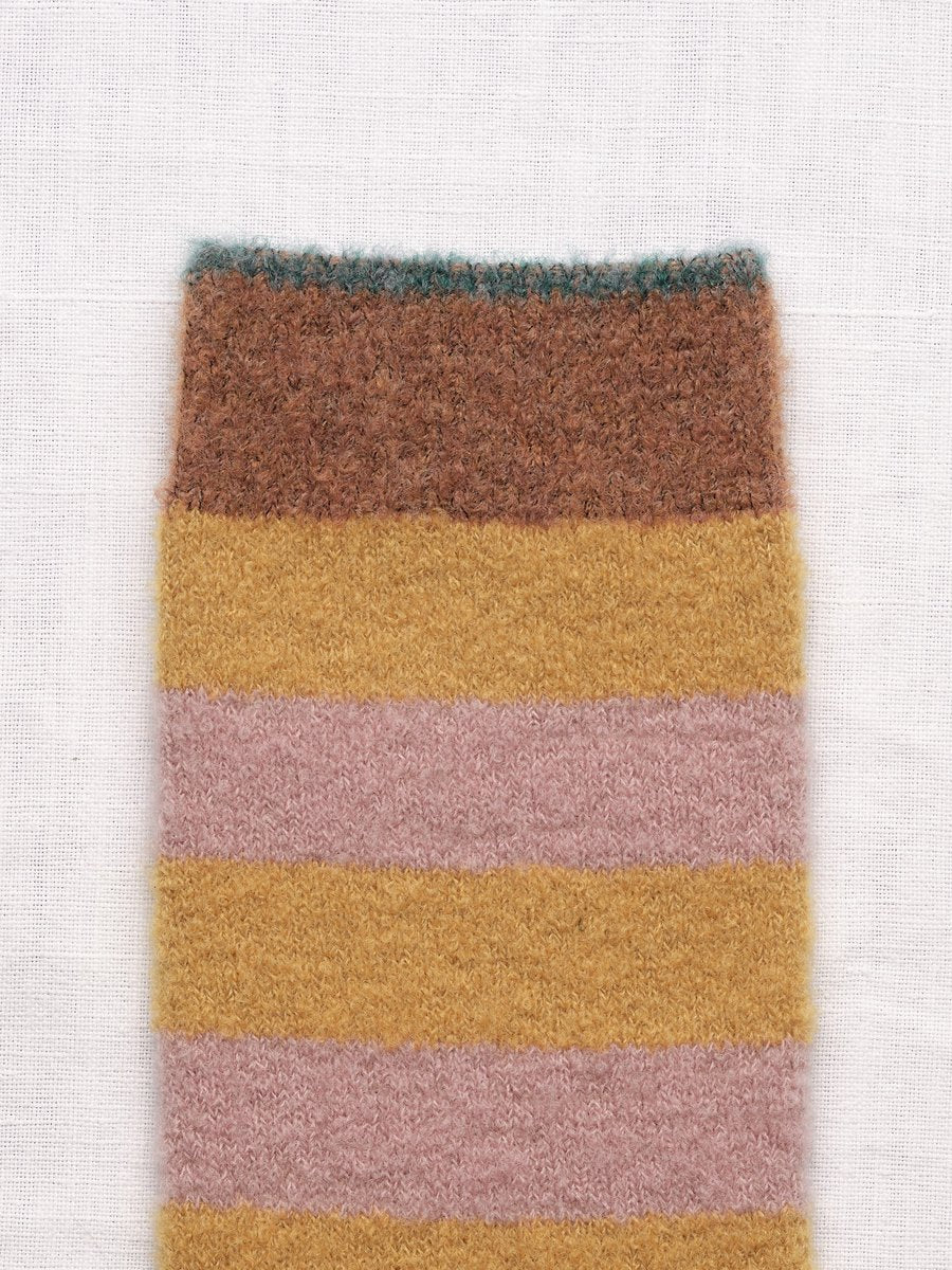 Honey Striped Mousse Wool Socks