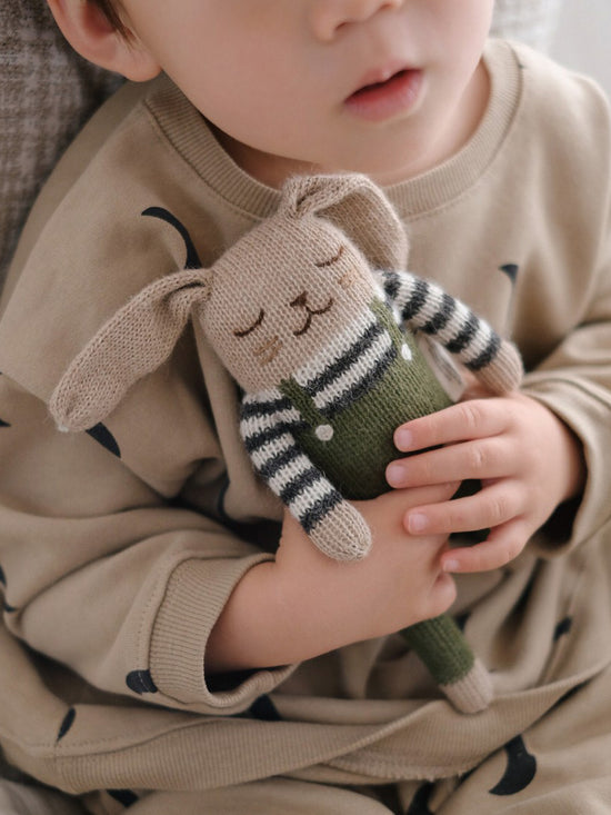 Bunny With Olive Overalls