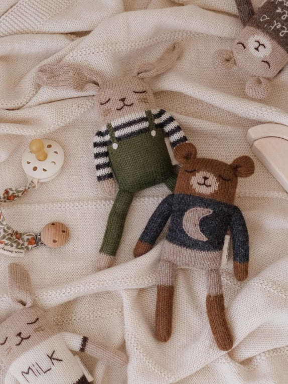 Bunny With Olive Overalls