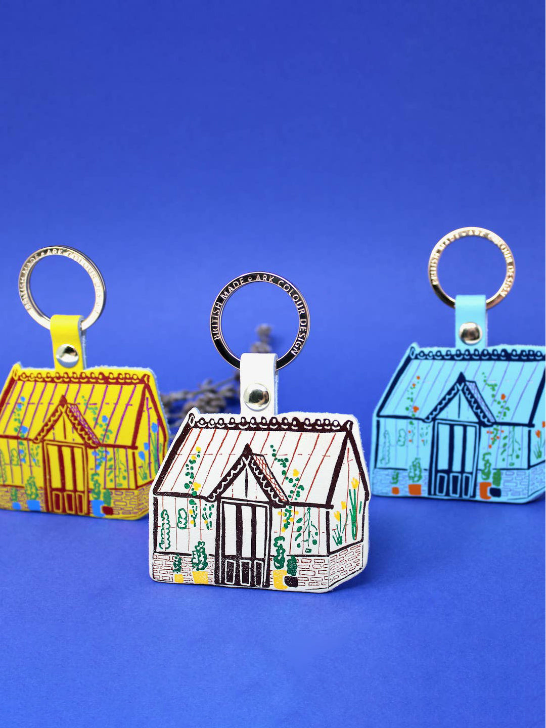 Cream Greenhouse Key Fob