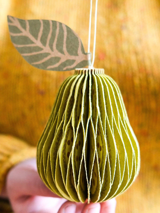 Pear Honeycomb Ornament