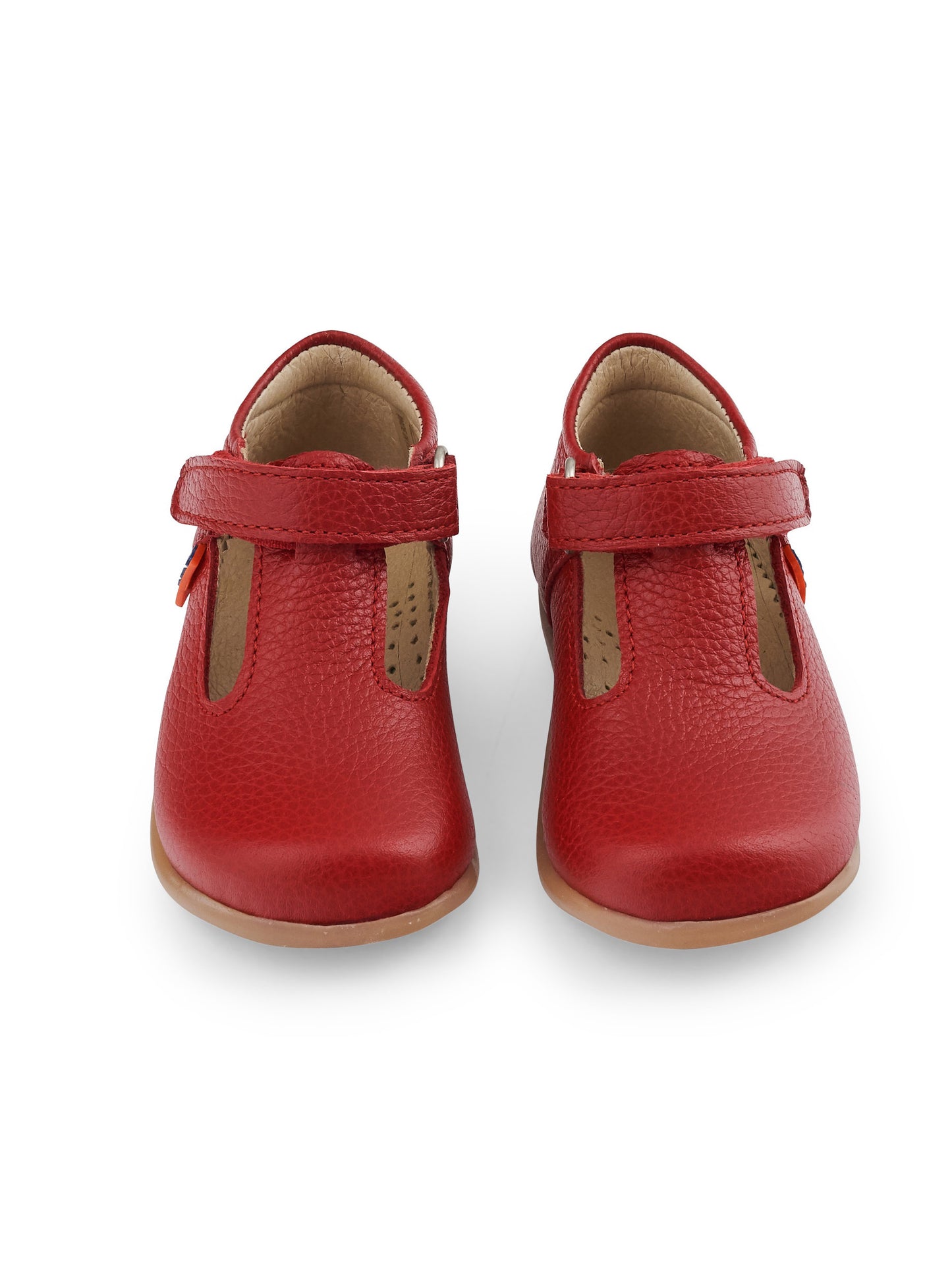 Red Leather First Steps T-Bar Shoes