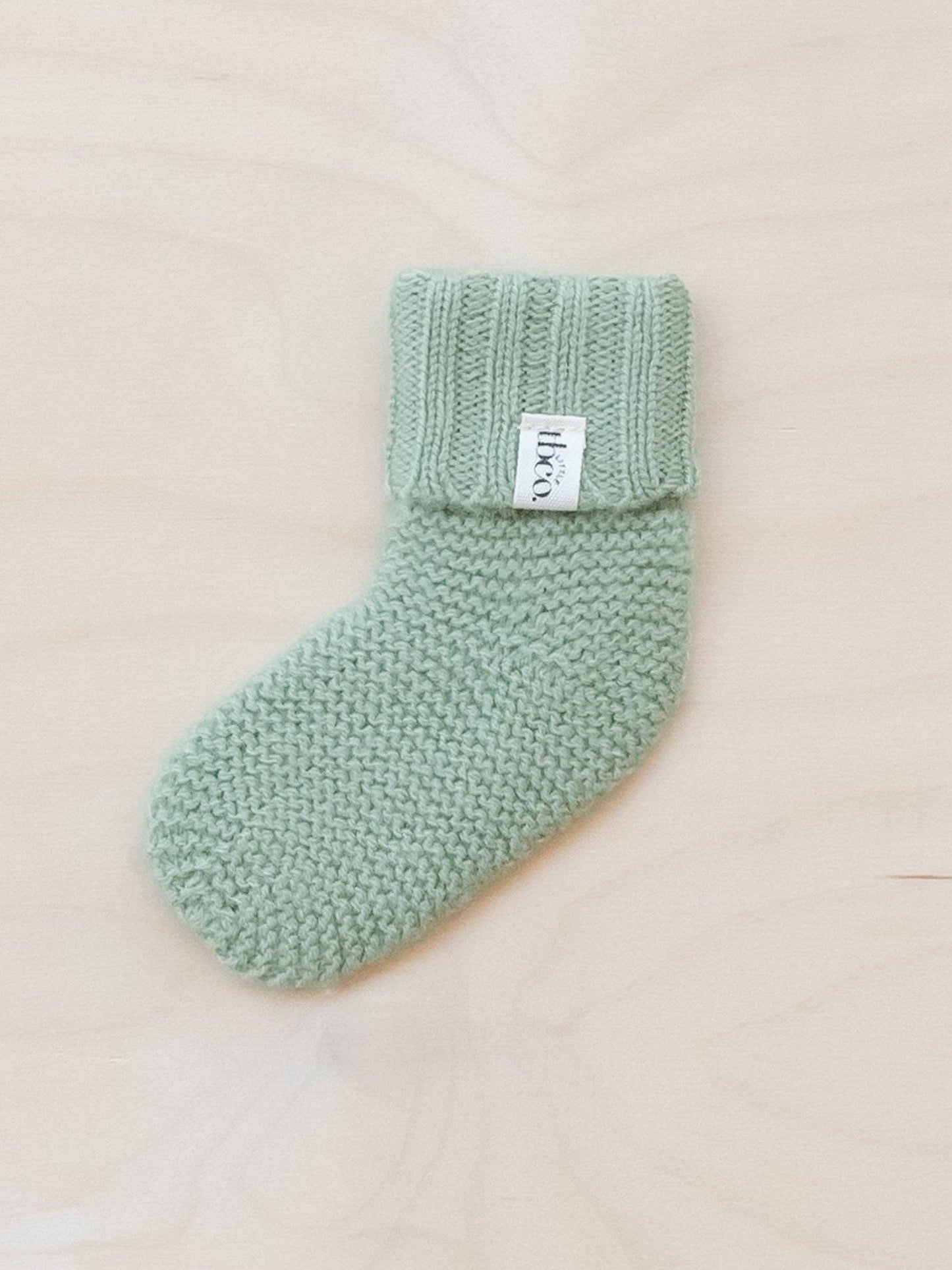 Pistachio Merino Wool Baby Socks