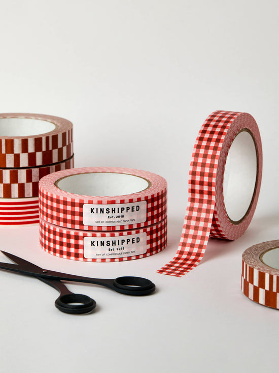 Red Gingham Paper Tape