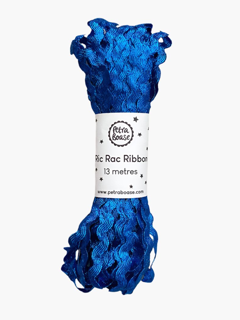 Blue Sapphire Metallic Ric Rac Ribbon