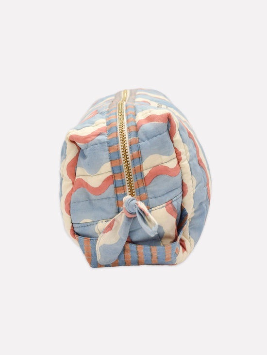Sky Wiggle Quilted Wash Bag