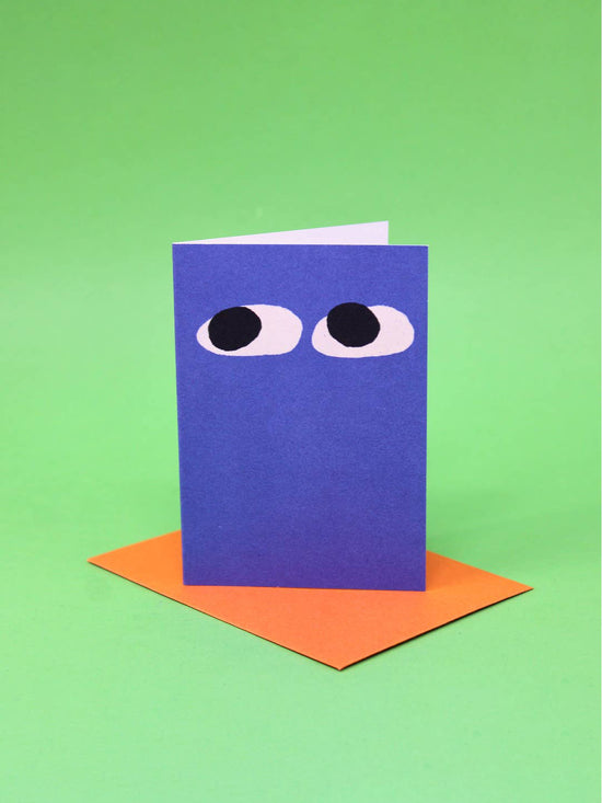 Blue Googly Eye Mini Card