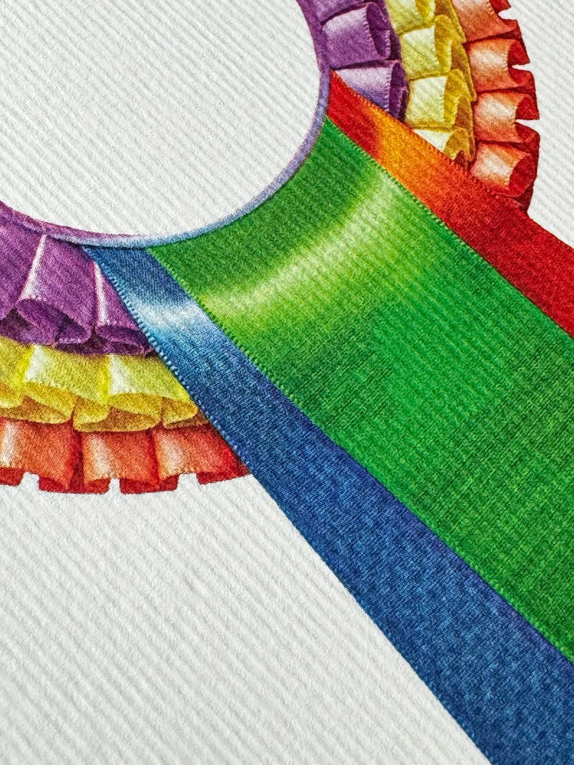 Rainbow Rosette Greeting Card