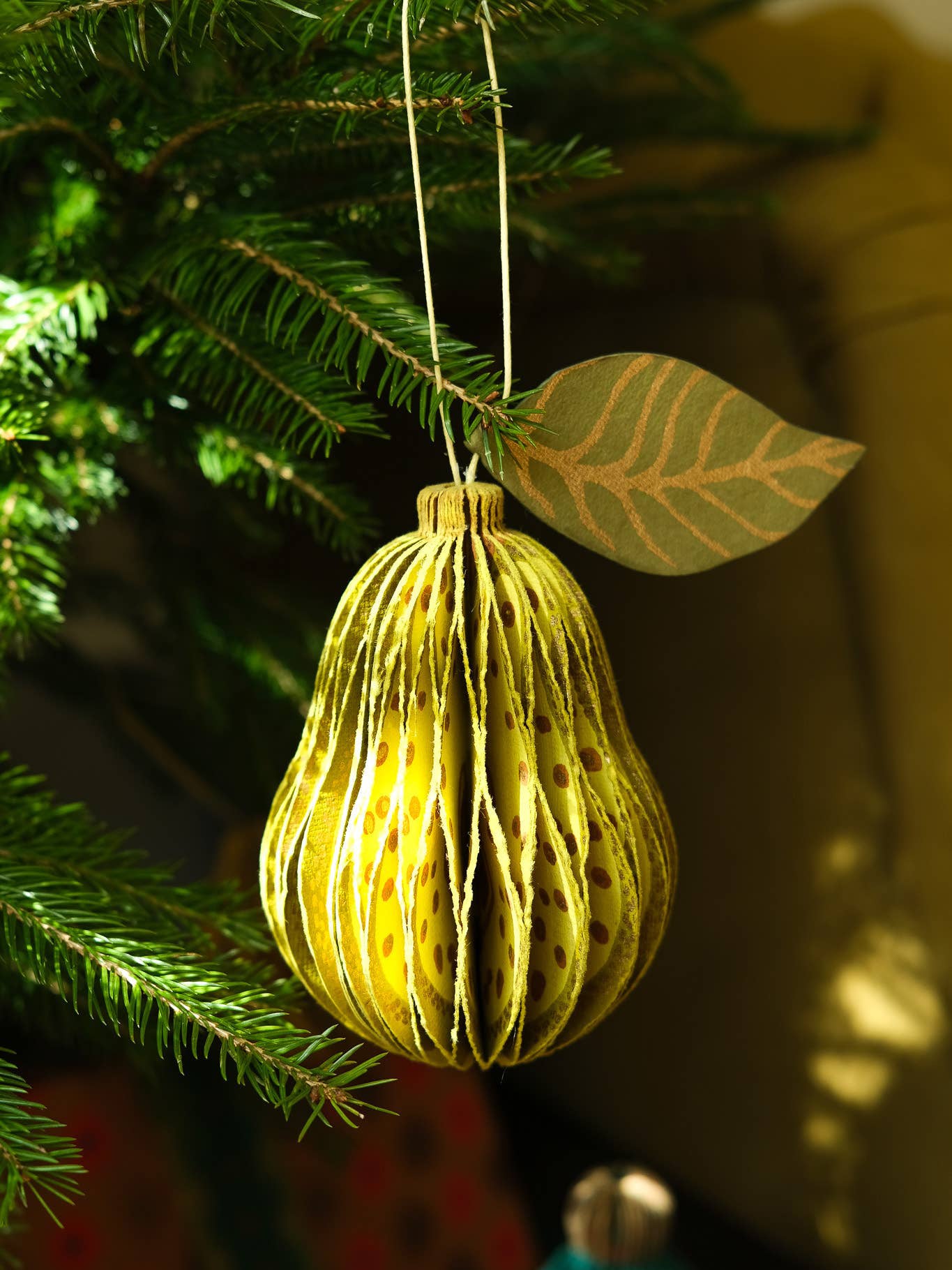 Pear Honeycomb Ornament