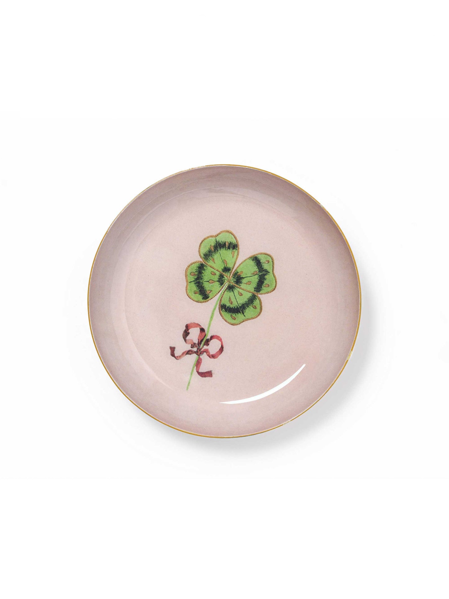 Clover Round Enamel Tray