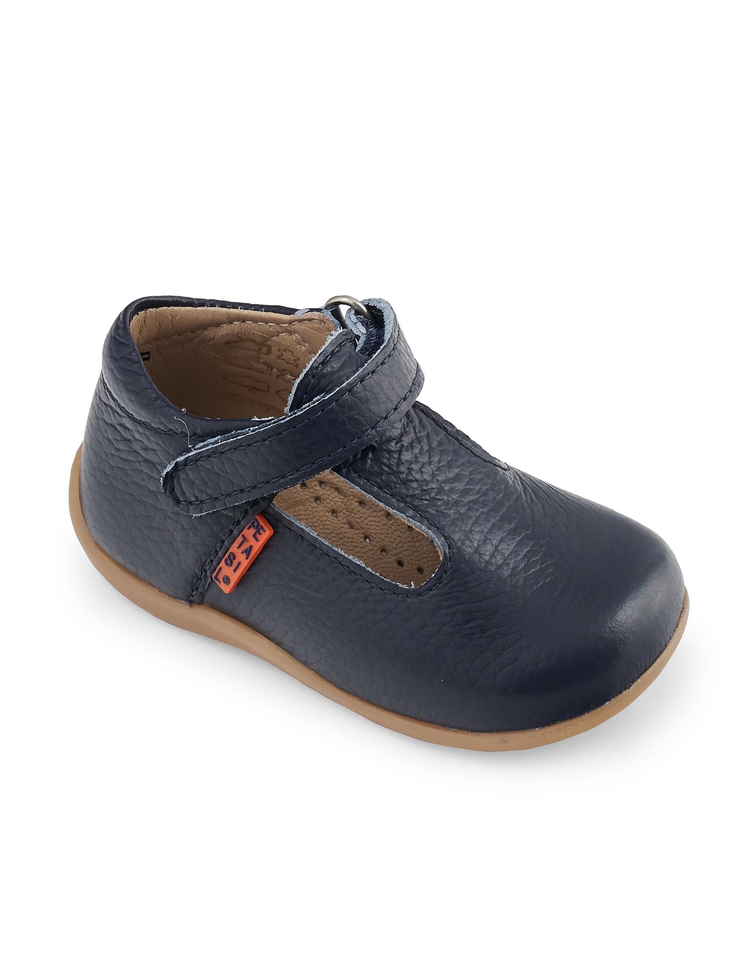 Navy Leather First Steps T-Bar Shoes