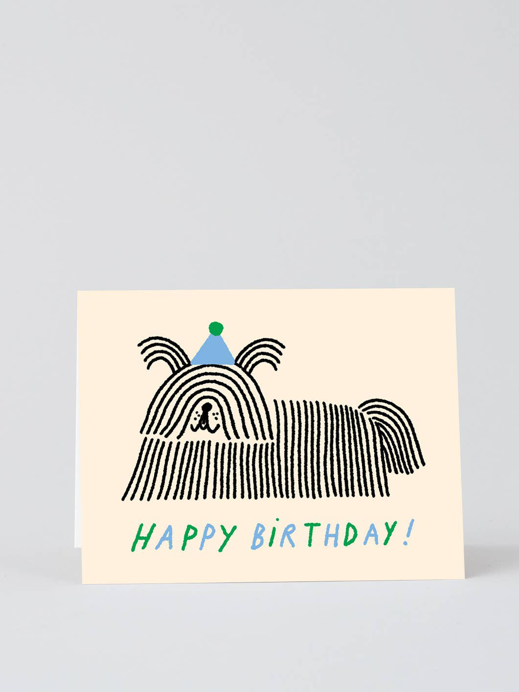 Happy Birthday Long Hair Dog Card