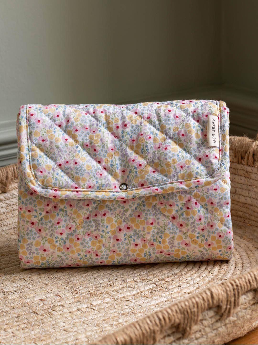 Wildflower Garden Cotton Travel Baby Changing Mat