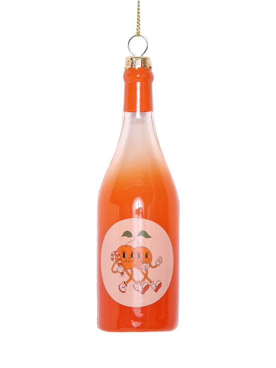 Orange Wine Glass Decoration