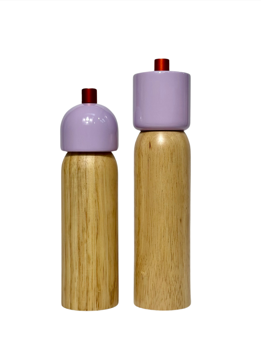 Lilac & Red Medium Salt & Pepper Grinder