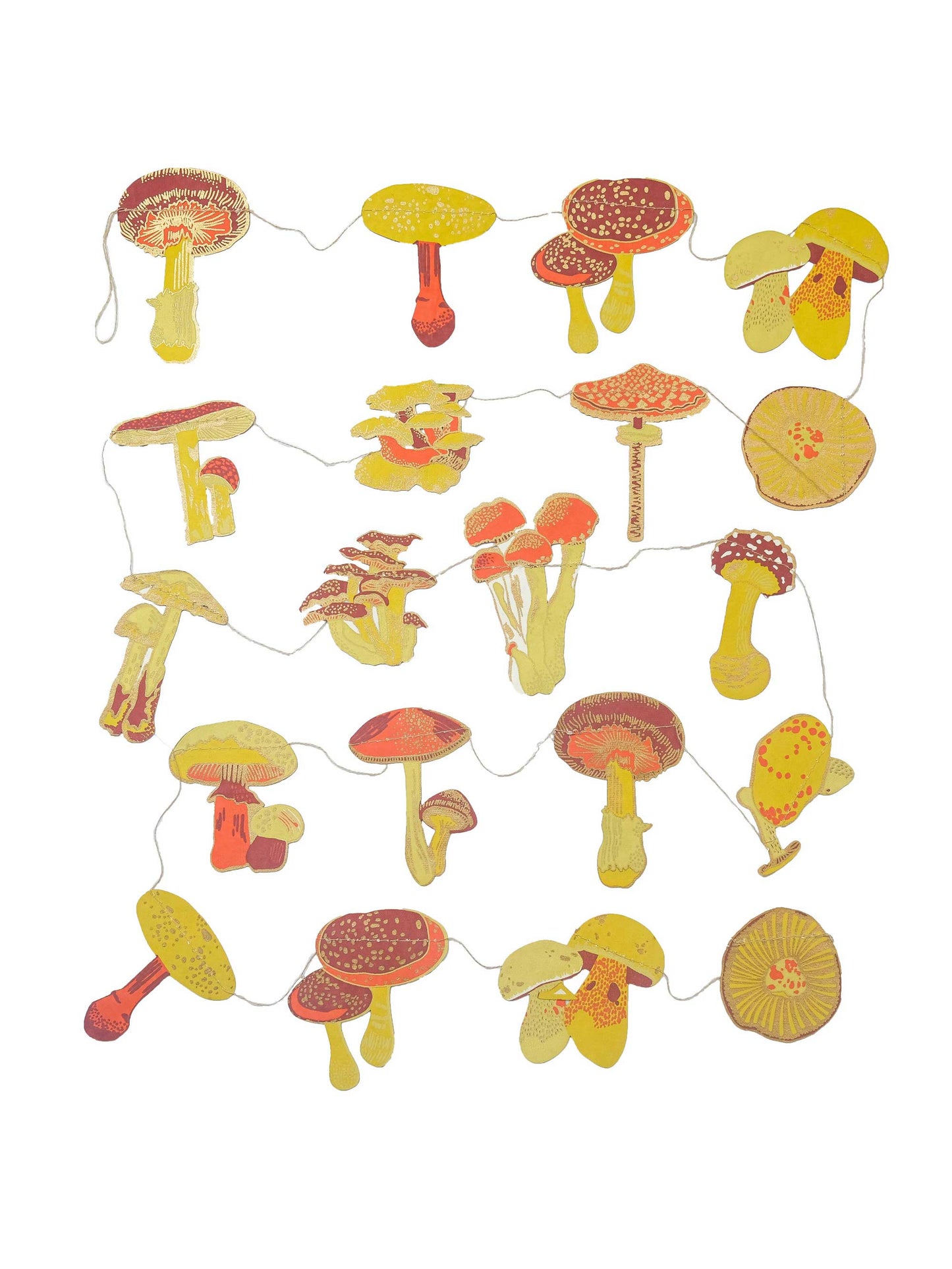 Mushroom Sewn Garland