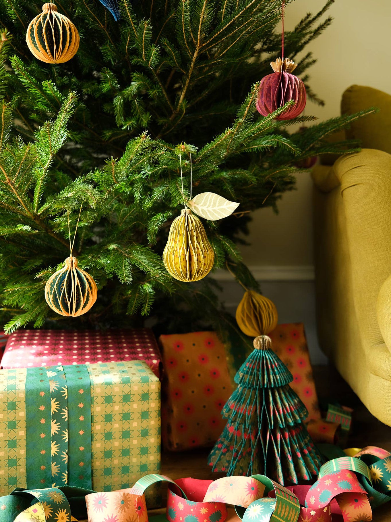 Pear Honeycomb Ornament