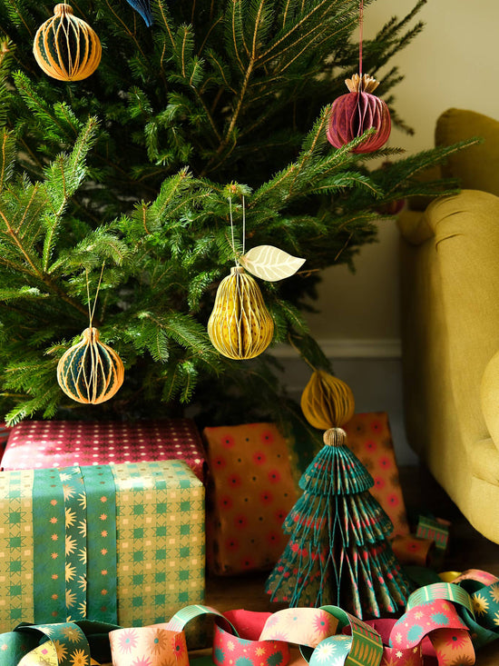 Pear Honeycomb Ornament