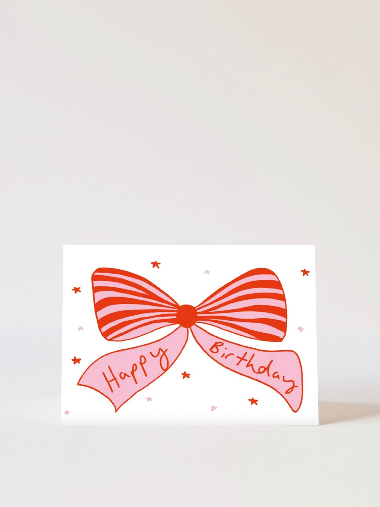 Pink & Red Bows Birthday Card