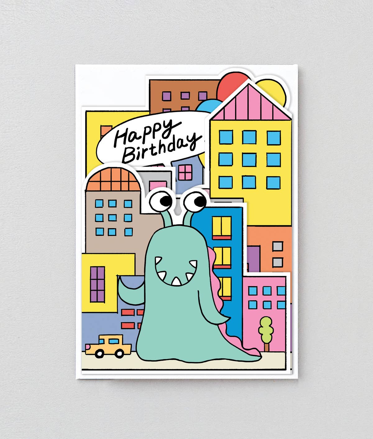 Mega Monsters Birthday Fold Out Card