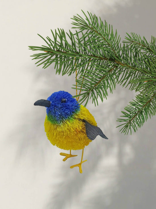 Bluebird Bristle Tree Decoration