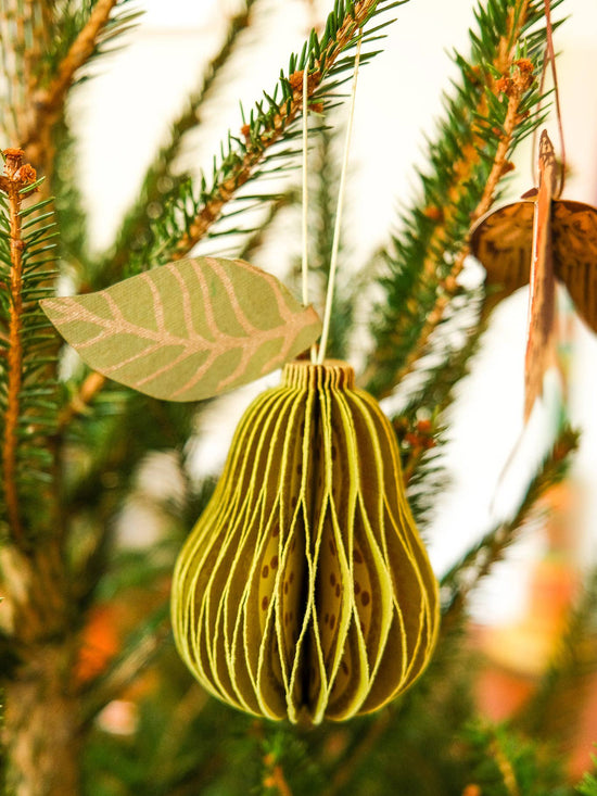 Pear Honeycomb Ornament
