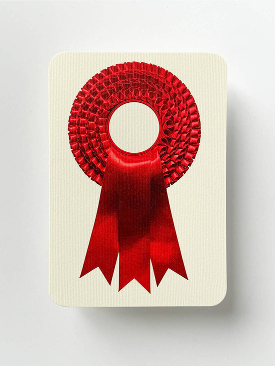 Regal Red Rosette Greeting Card