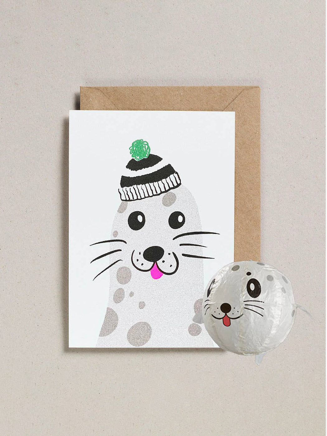 Seal Japanese Paper Balloon Card