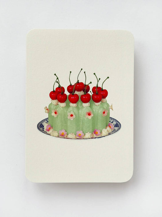 Chartreuse Cream Blancmange Greeting Card