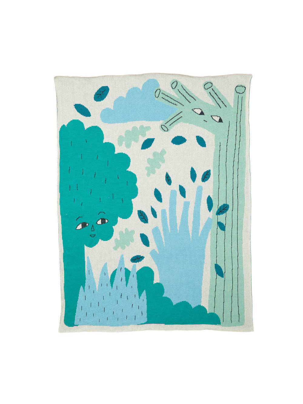 Green Trees Cotton Mini Blanket