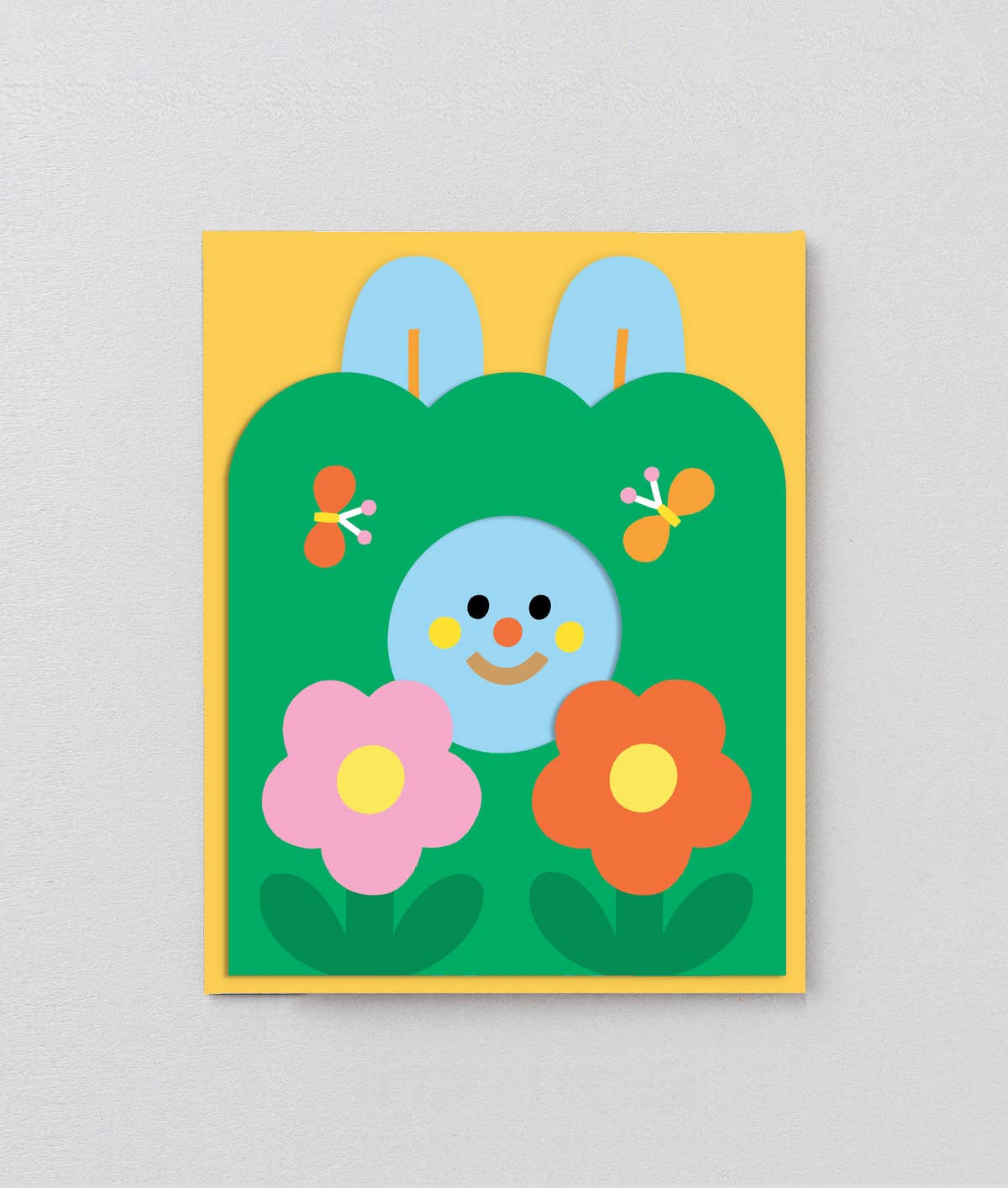 Rabbit In Burrow Fold Out Card