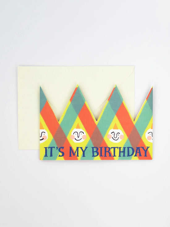 Load image into Gallery viewer, It&amp;#39;s My Birthday Party Hat Card
