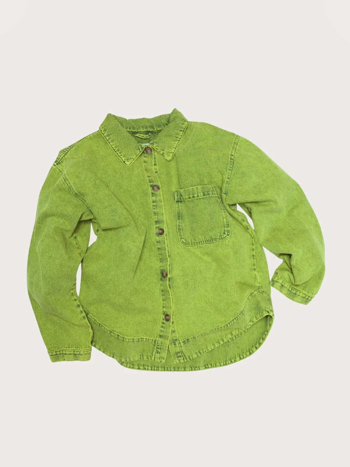 Green Overdye Denim Jagger Overshirt