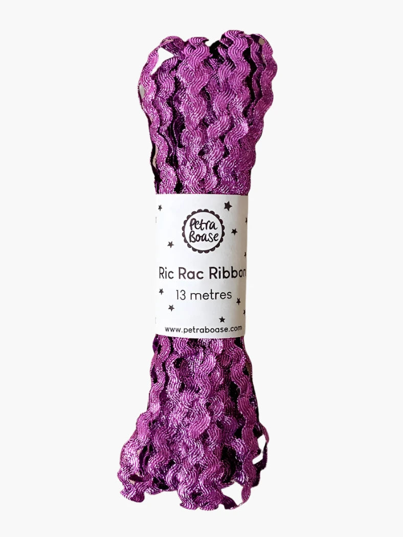 Purple Metallic Ric Rac Ribbon