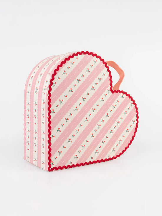 Vintage Rose Heart Suitcases