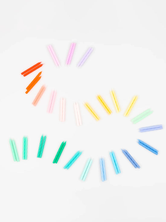 Load image into Gallery viewer, Rainbow Twisted Mini Candles
