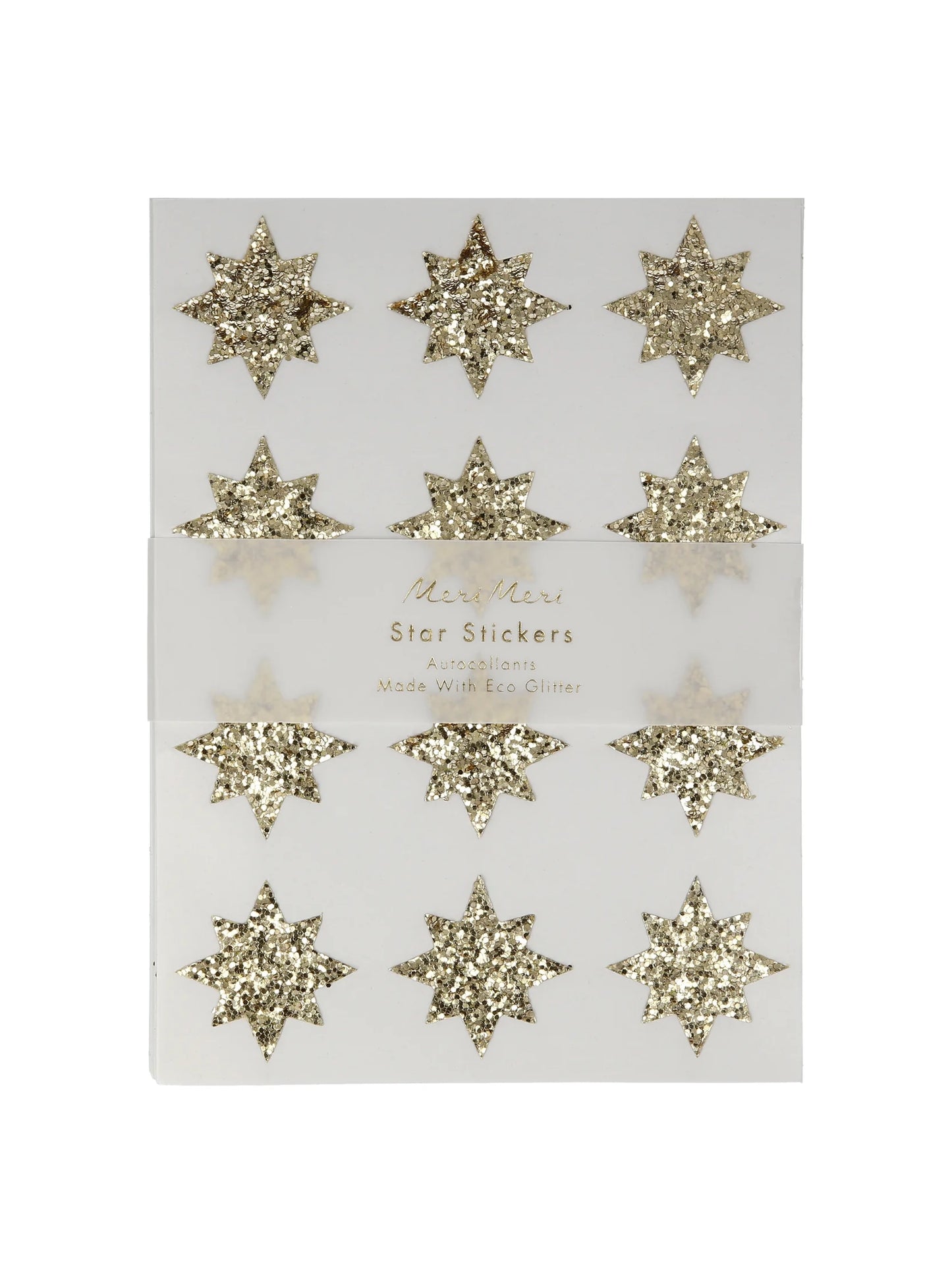 Gold Eco Glitter Star Stickers