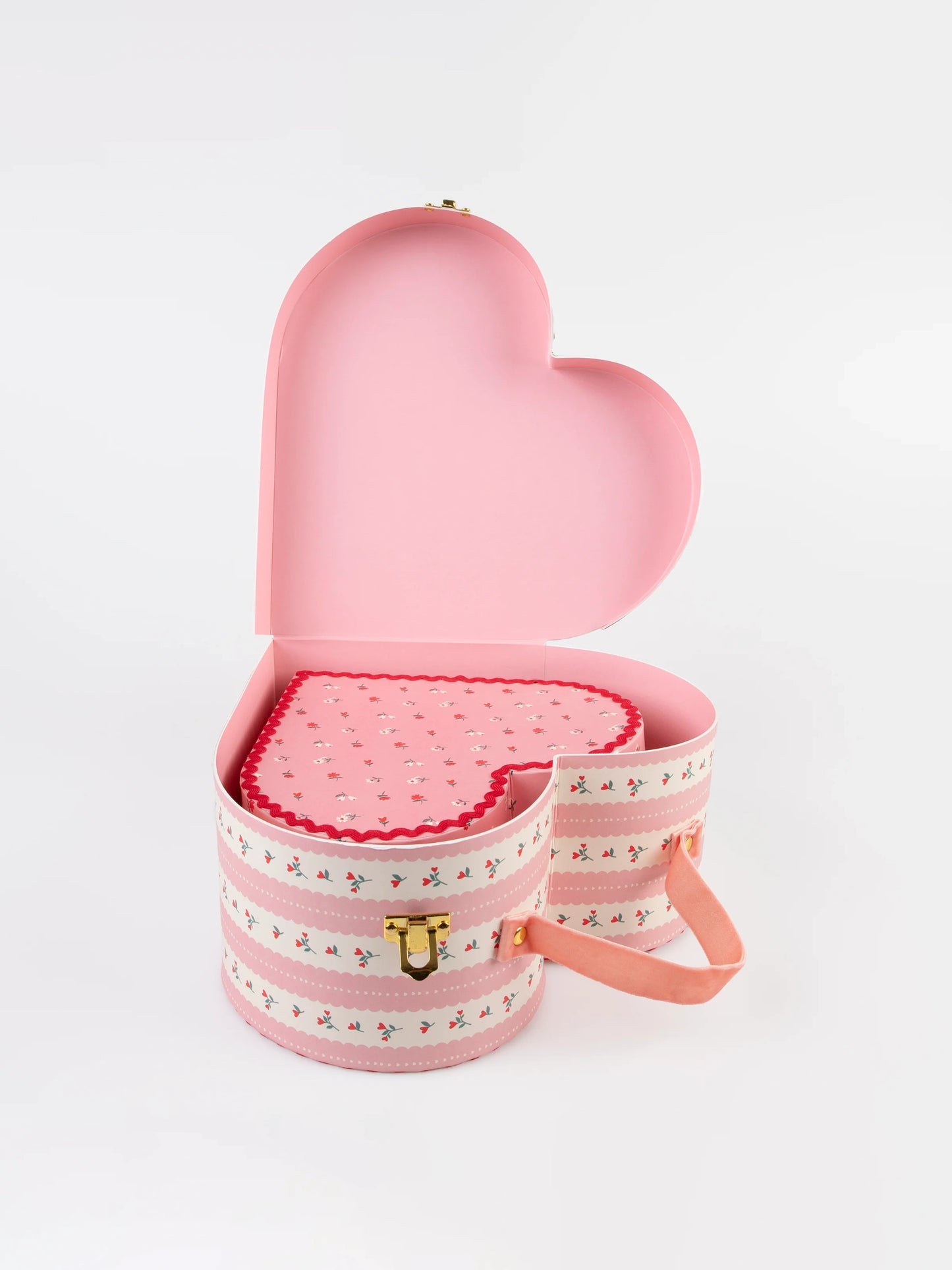 Vintage Rose Heart Suitcases