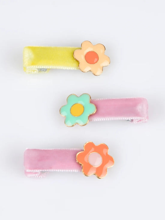Enamel Daisy Hair Clips
