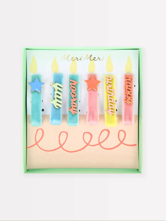 Happy Birthday Enamel Hair Clips