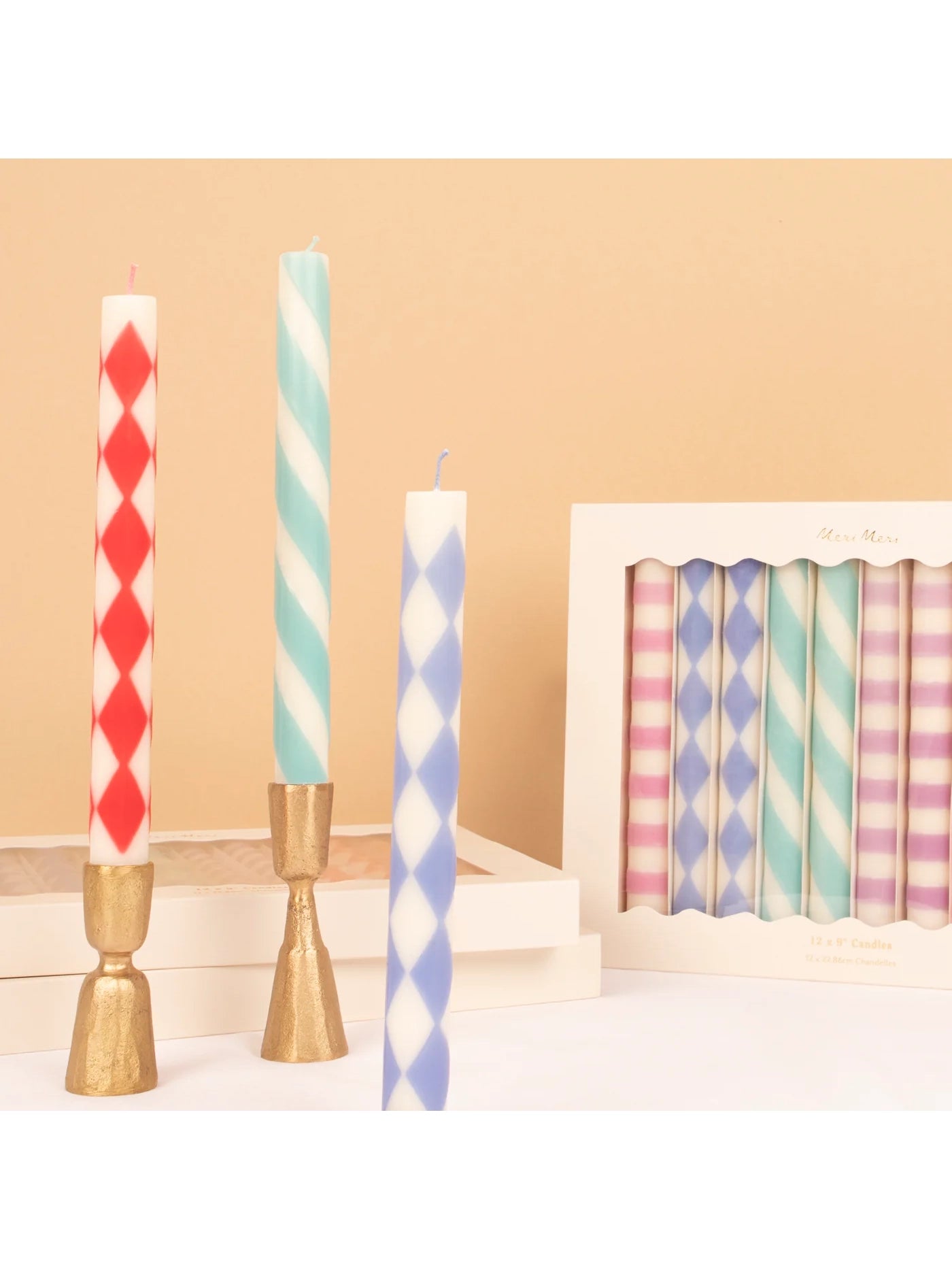 Patterned Table Candles
