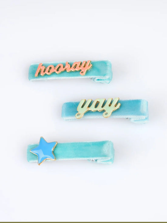 Happy Birthday Enamel Hair Clips