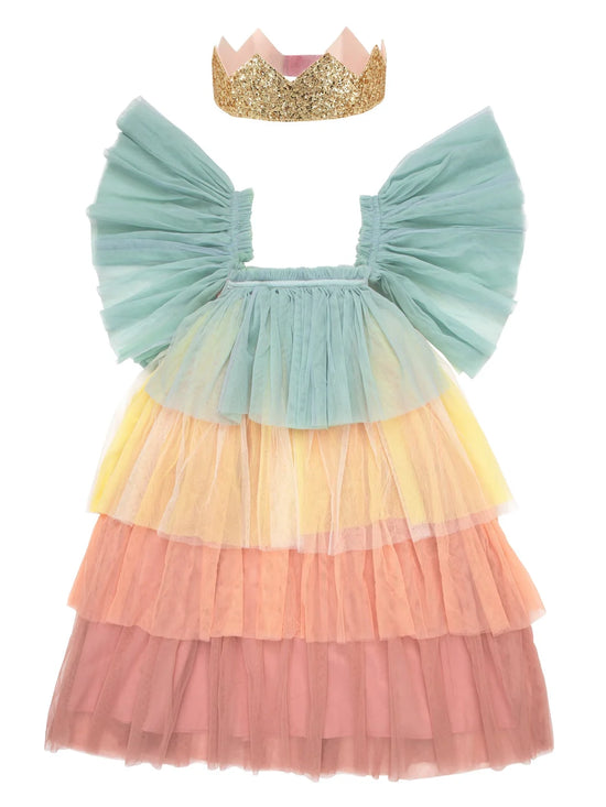 Rainbow Ruffle Princess Costume